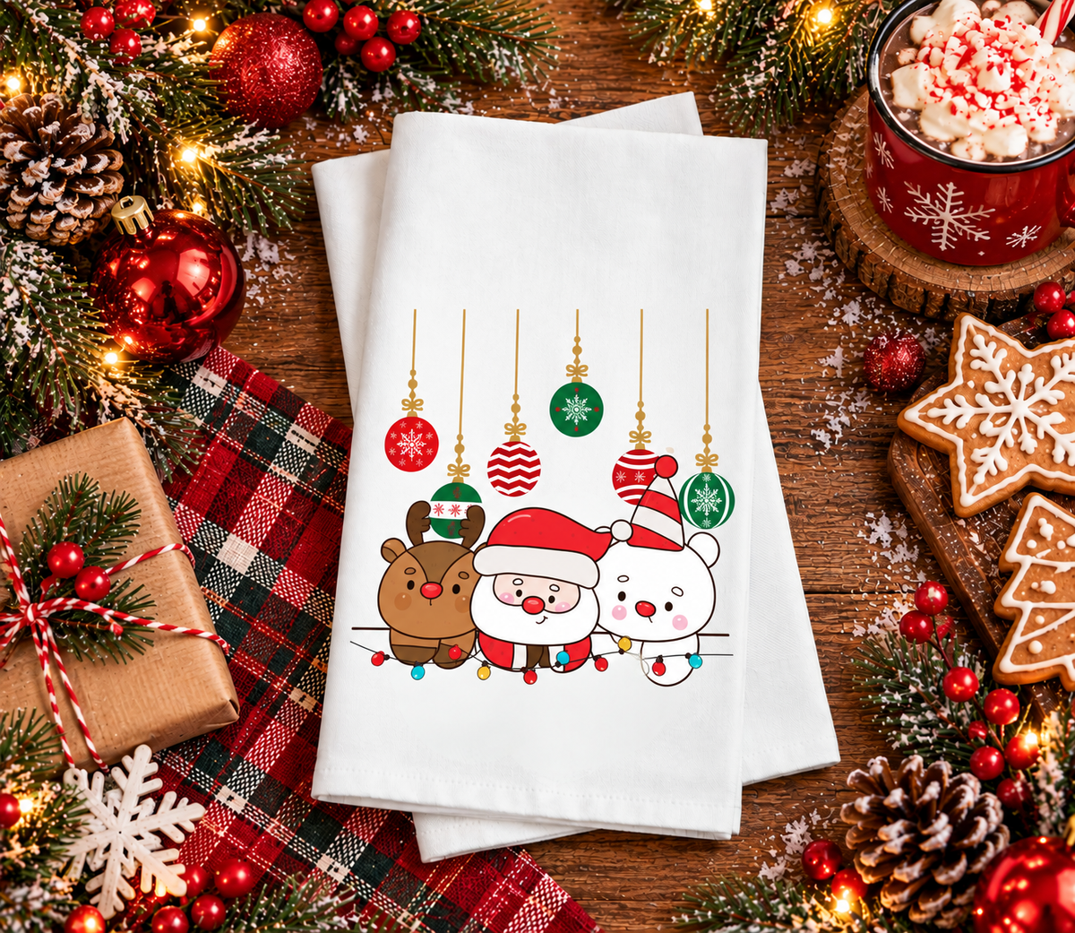 Cutie Christmas hand towel