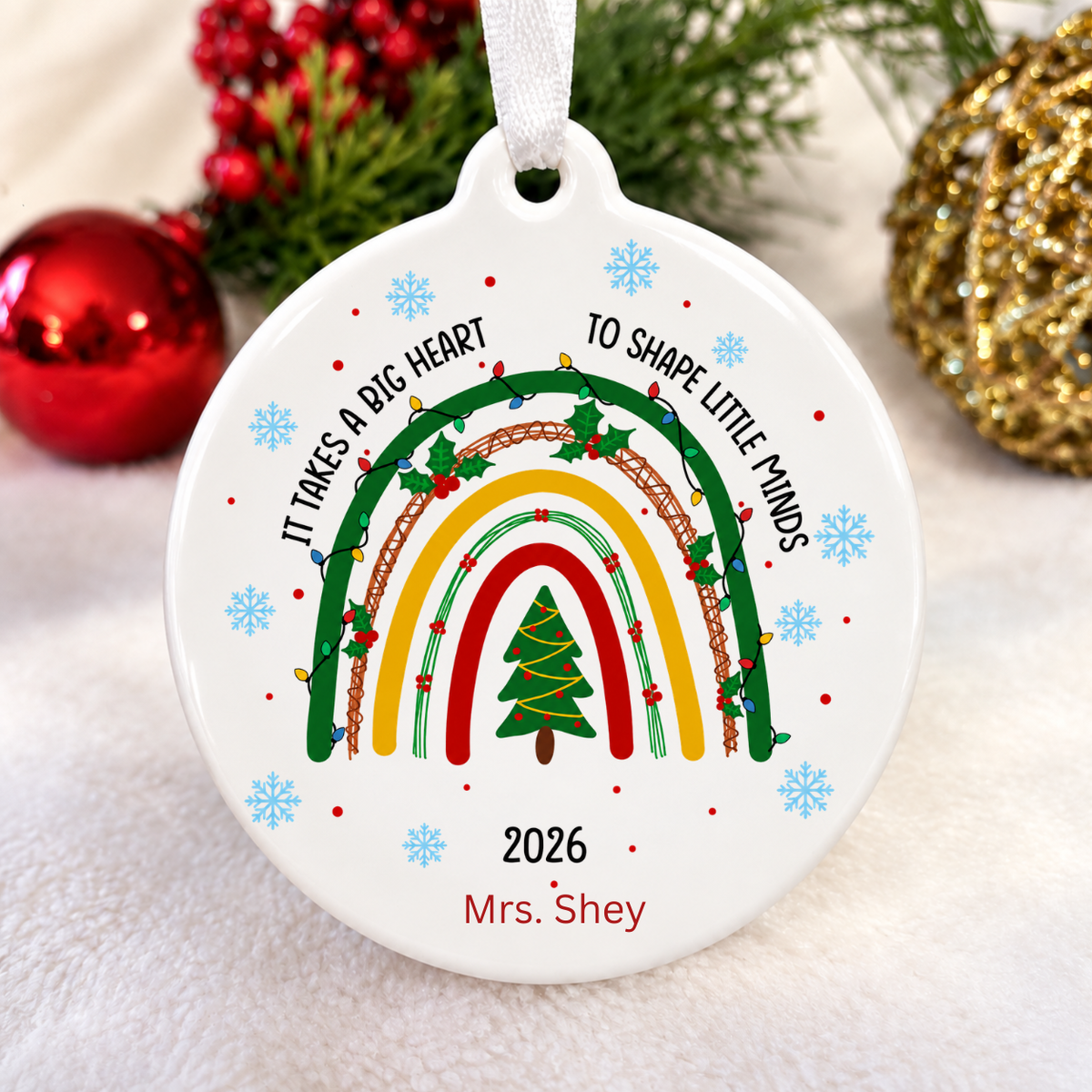 It Takes A Big Heart Teacher Ornament