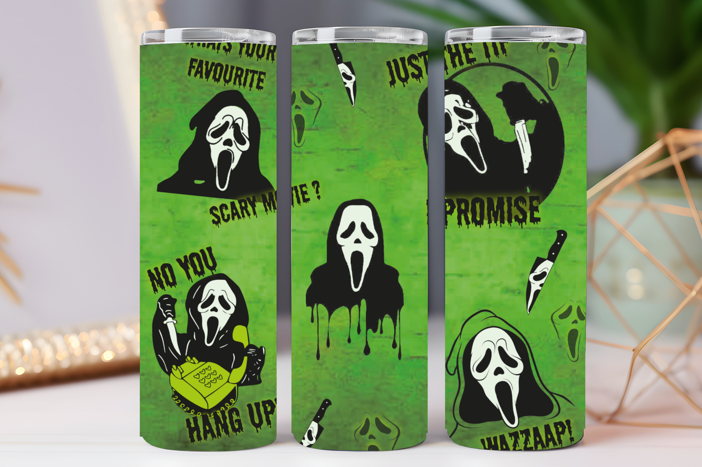 Ghost face 20 oz tumbler