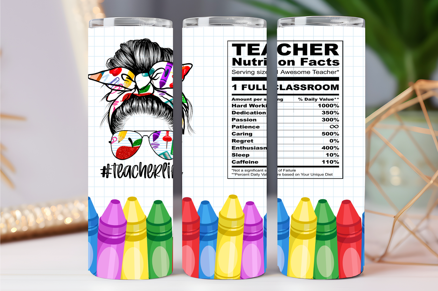 teacher Facts 20 oz tumbler