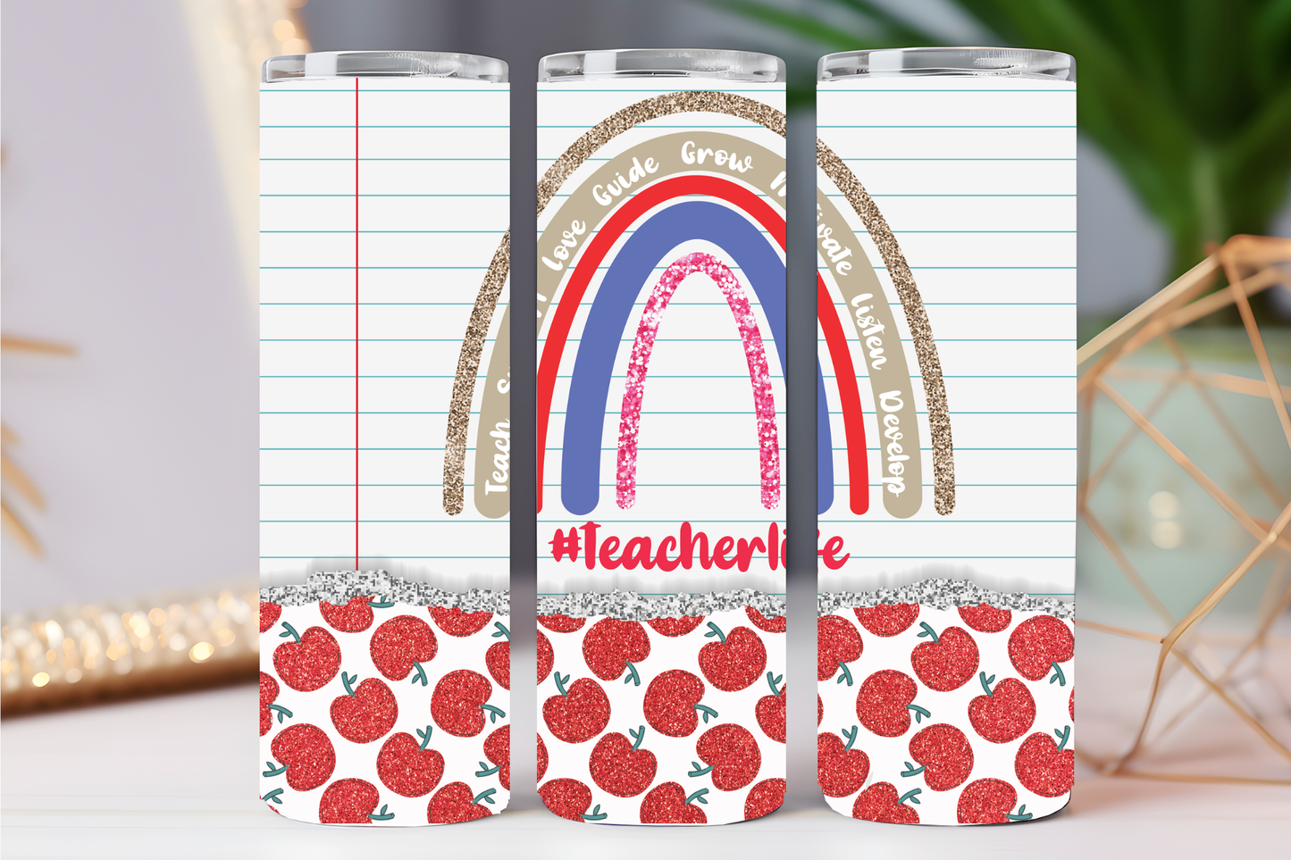 Apple teacher life 20 oz tumbler