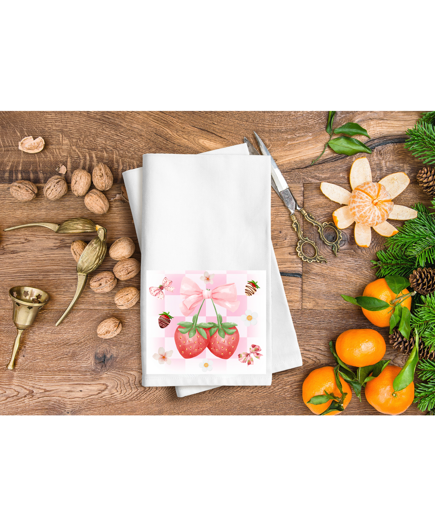 Starwberries and chocolate hand towel