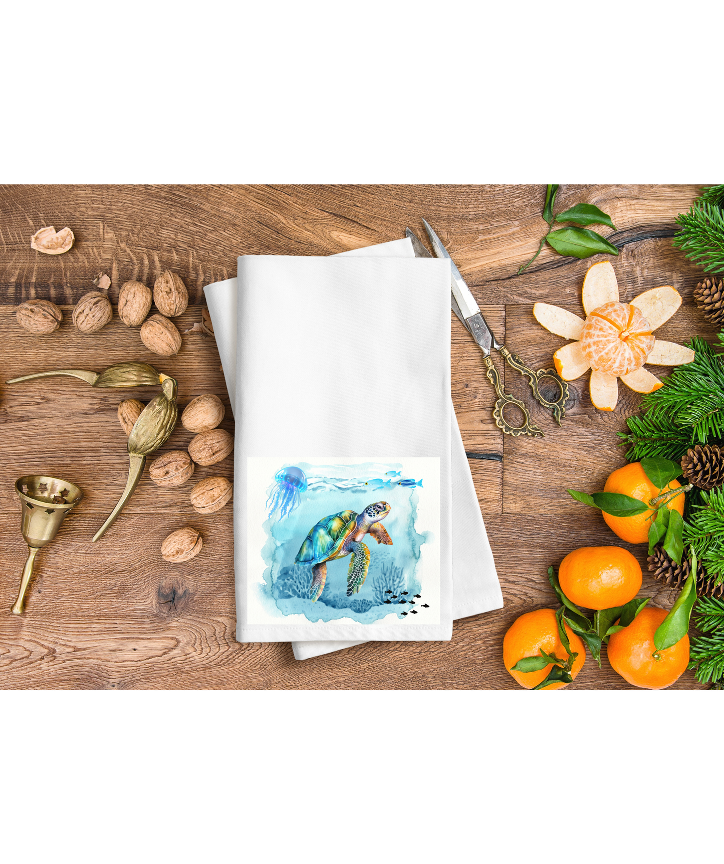 Sea turtle hand towel