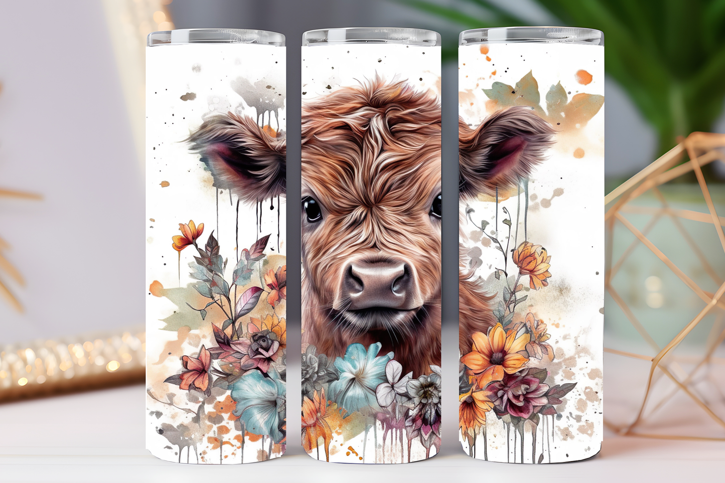 Highland cow 20 oz tumbler
