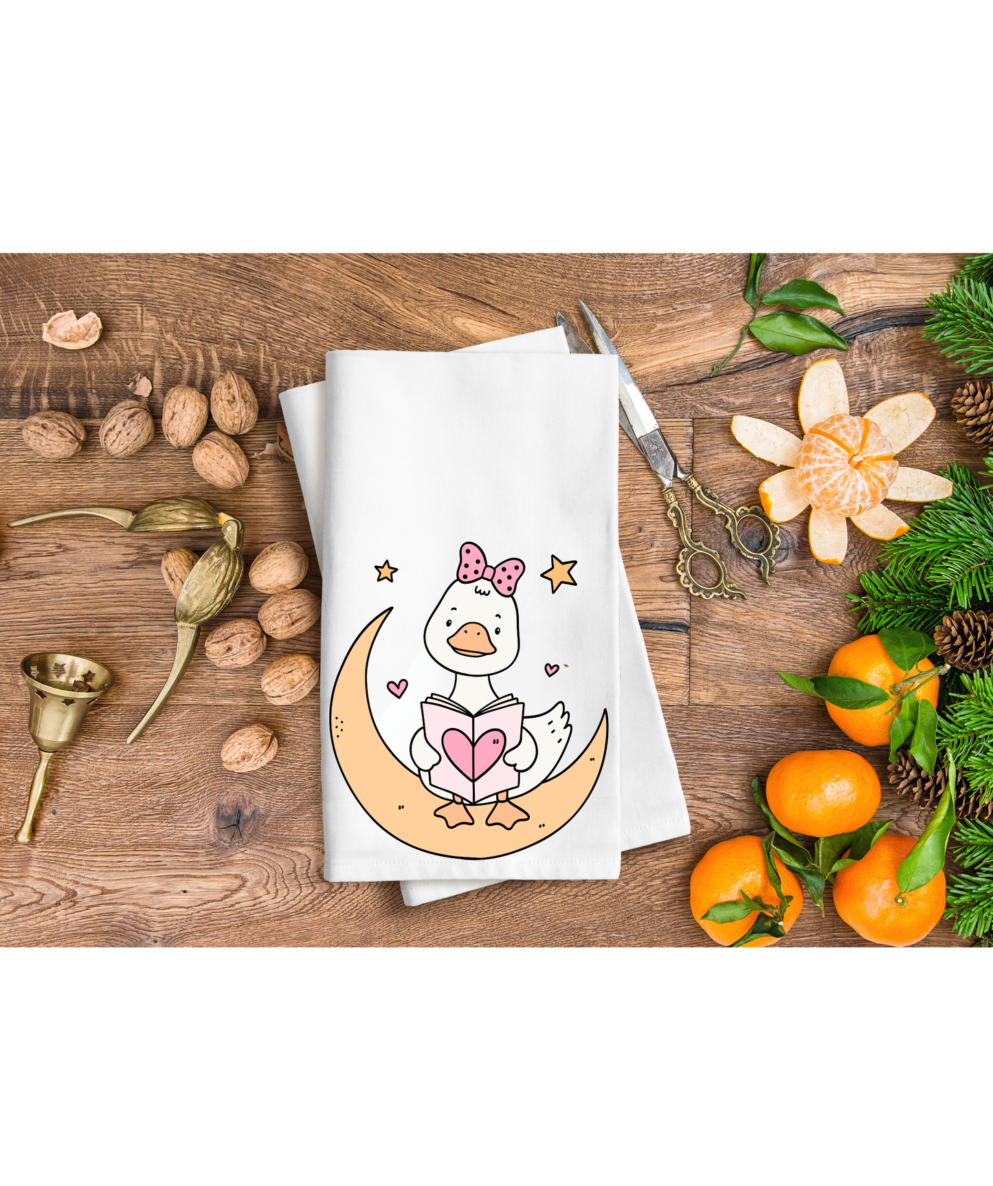 Goose on the moon Hand Towel