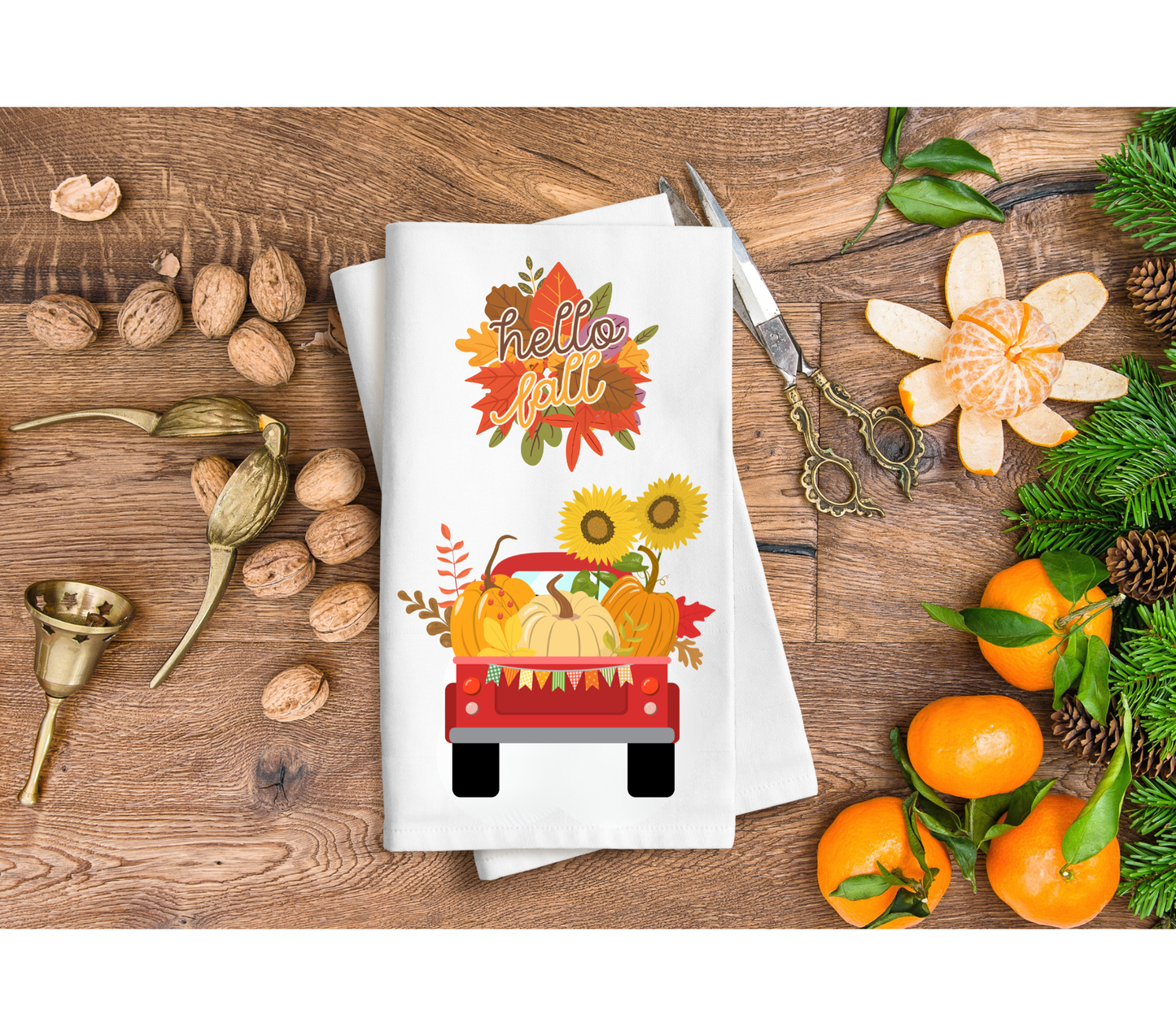 Hello Fall hand towel