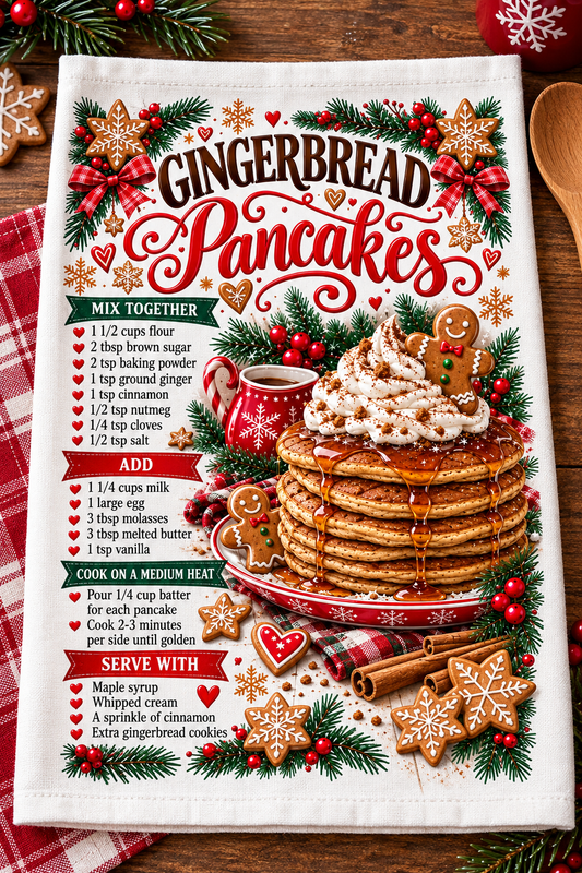 Gingerbread Pancakes Hand Towel
