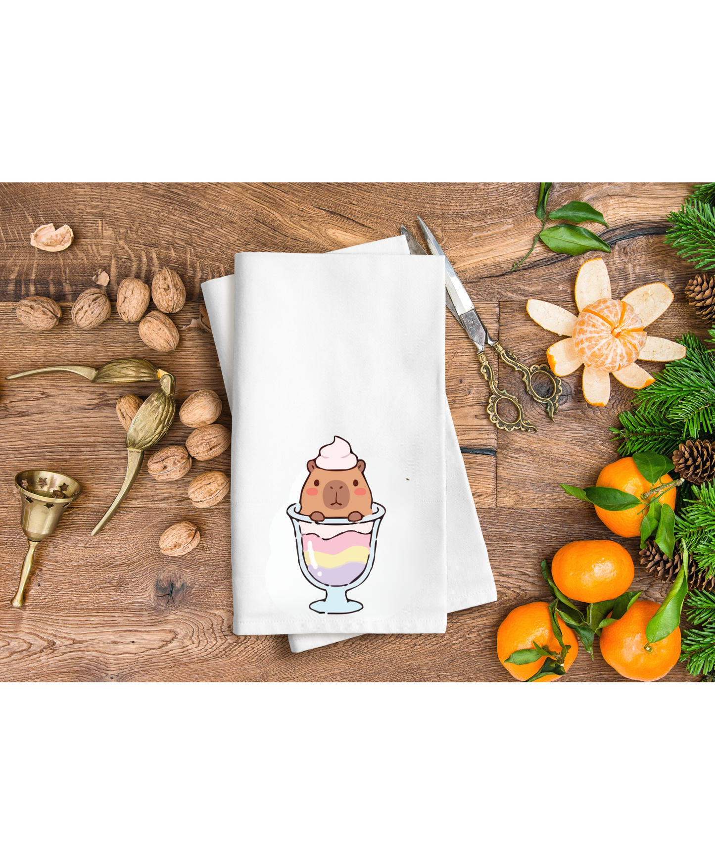 Cappy and cream hand towel