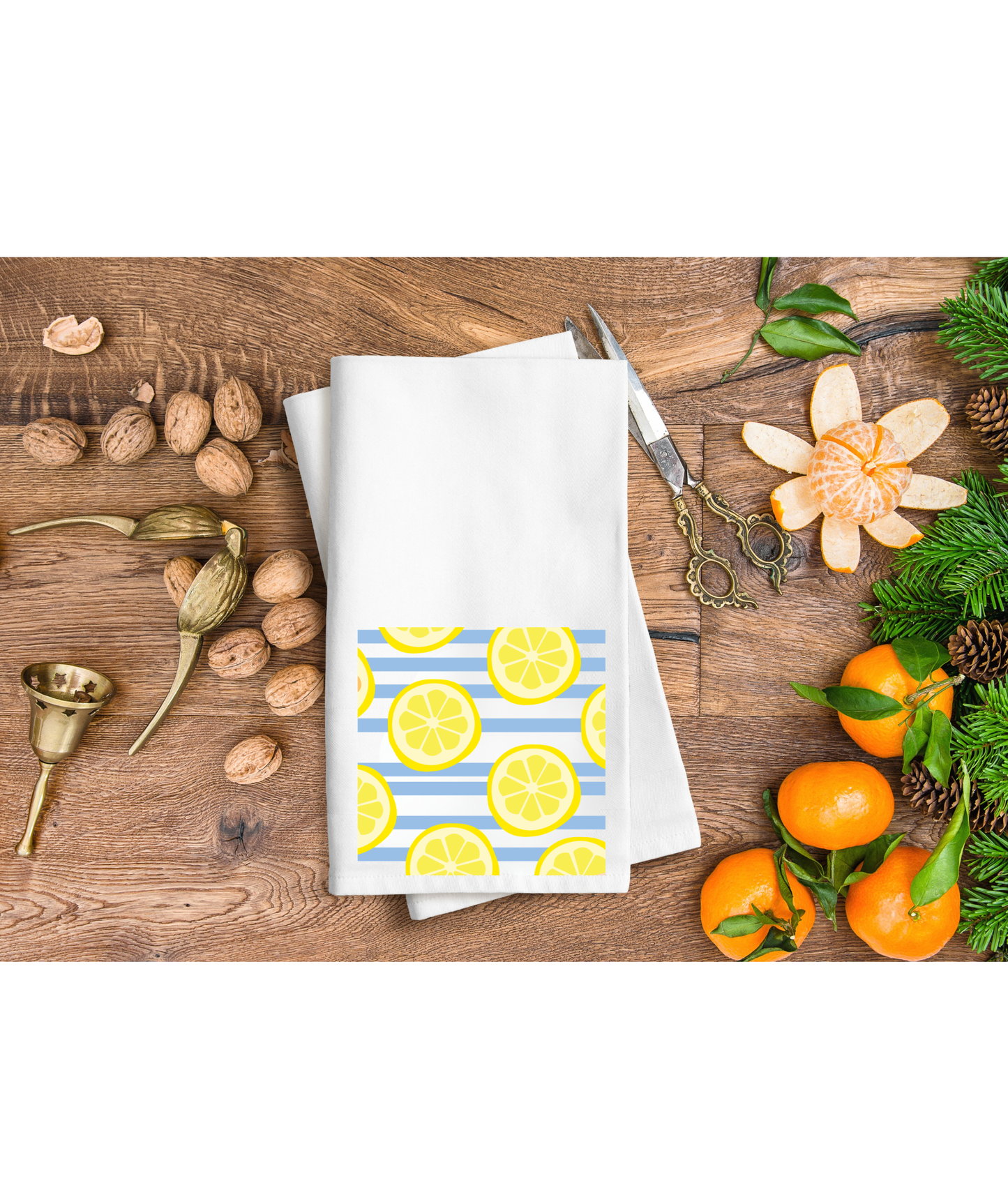 Lemons and stripes Hand towel