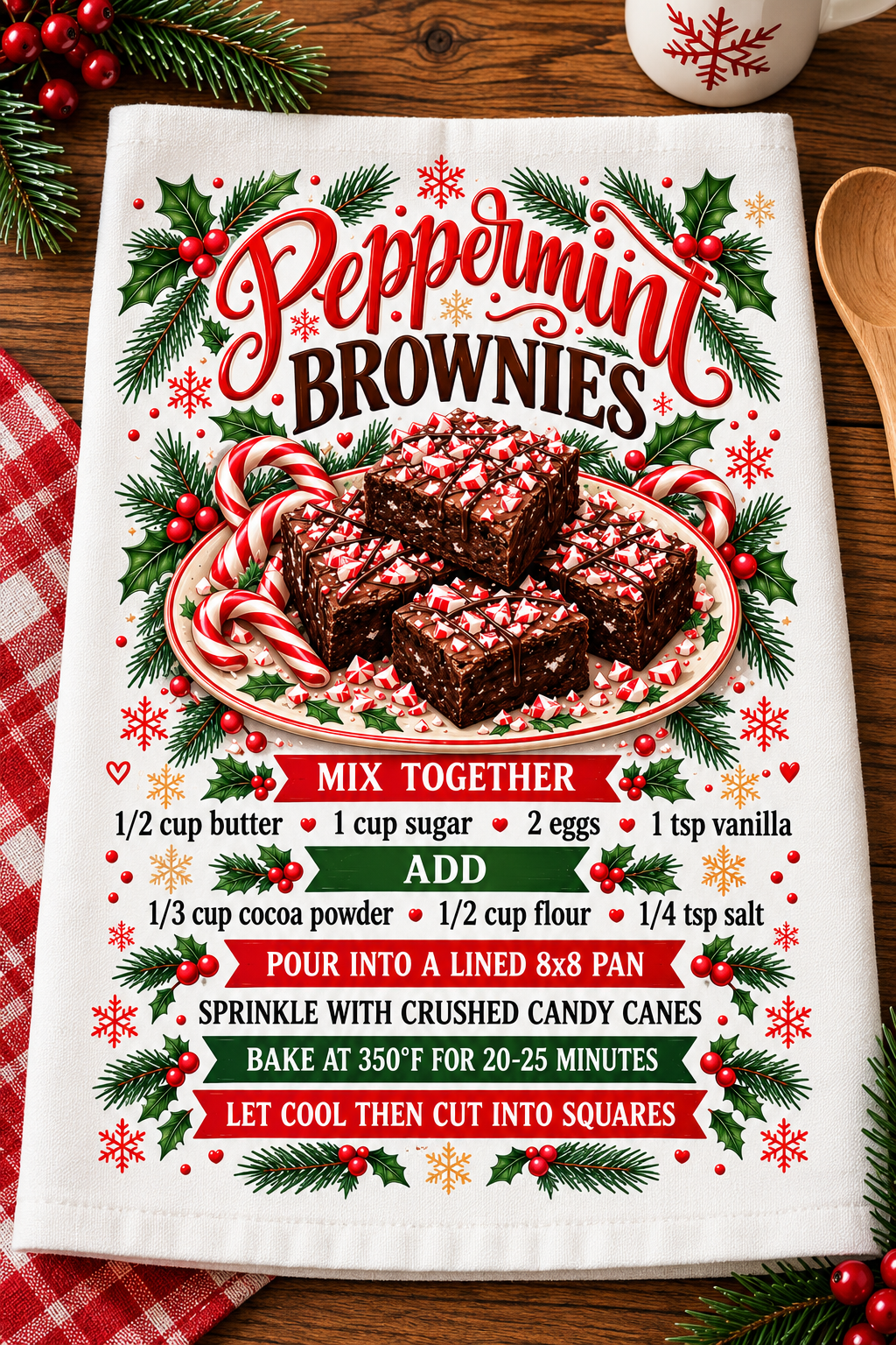 Peppermint Brownies Hnad Towel