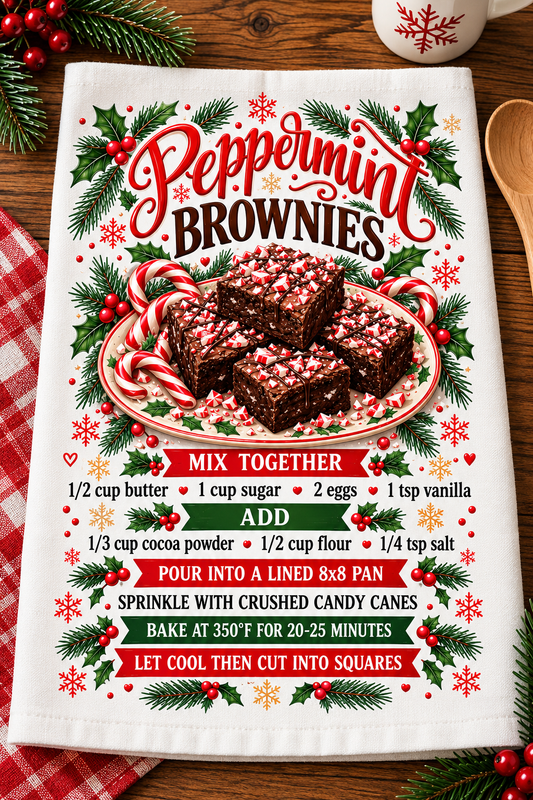 Peppermint Brownies Hnad Towel