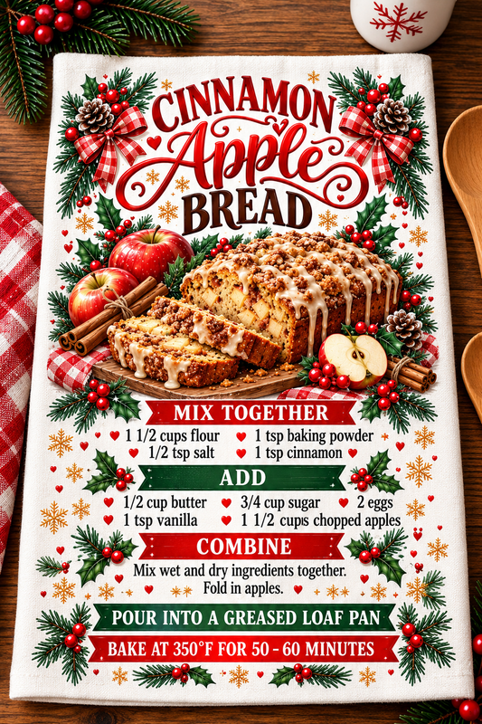 Cinnamon Apple Bread Hand Towel