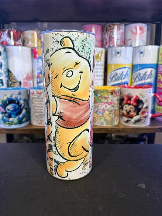 Winnie and friends 20 oz tumbler