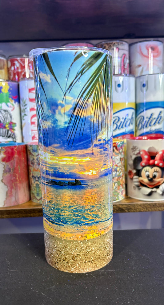 Sunset Shores 20 oz tumbler