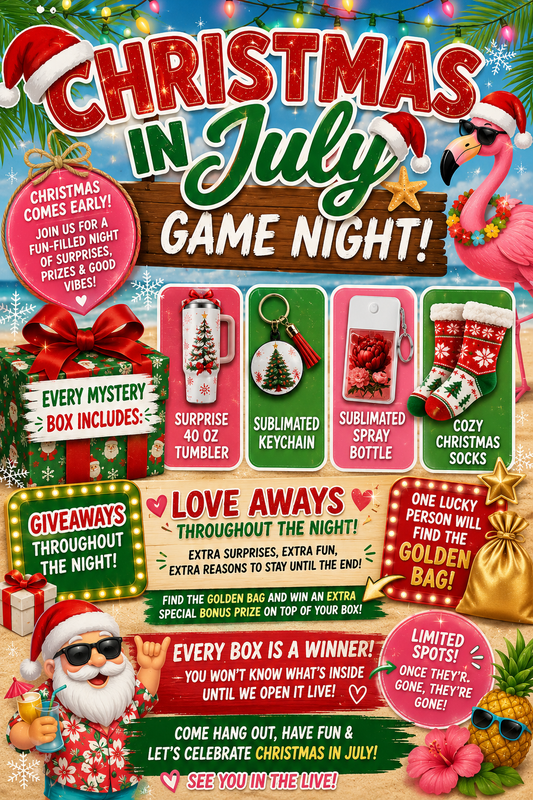 🎄🎁 Christmas in July Game Night! 🎁🎄 !!