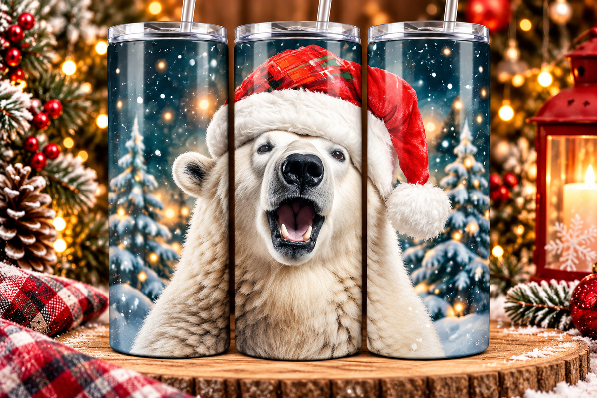 The cutest Polar Bear 20 Oz Tumbler