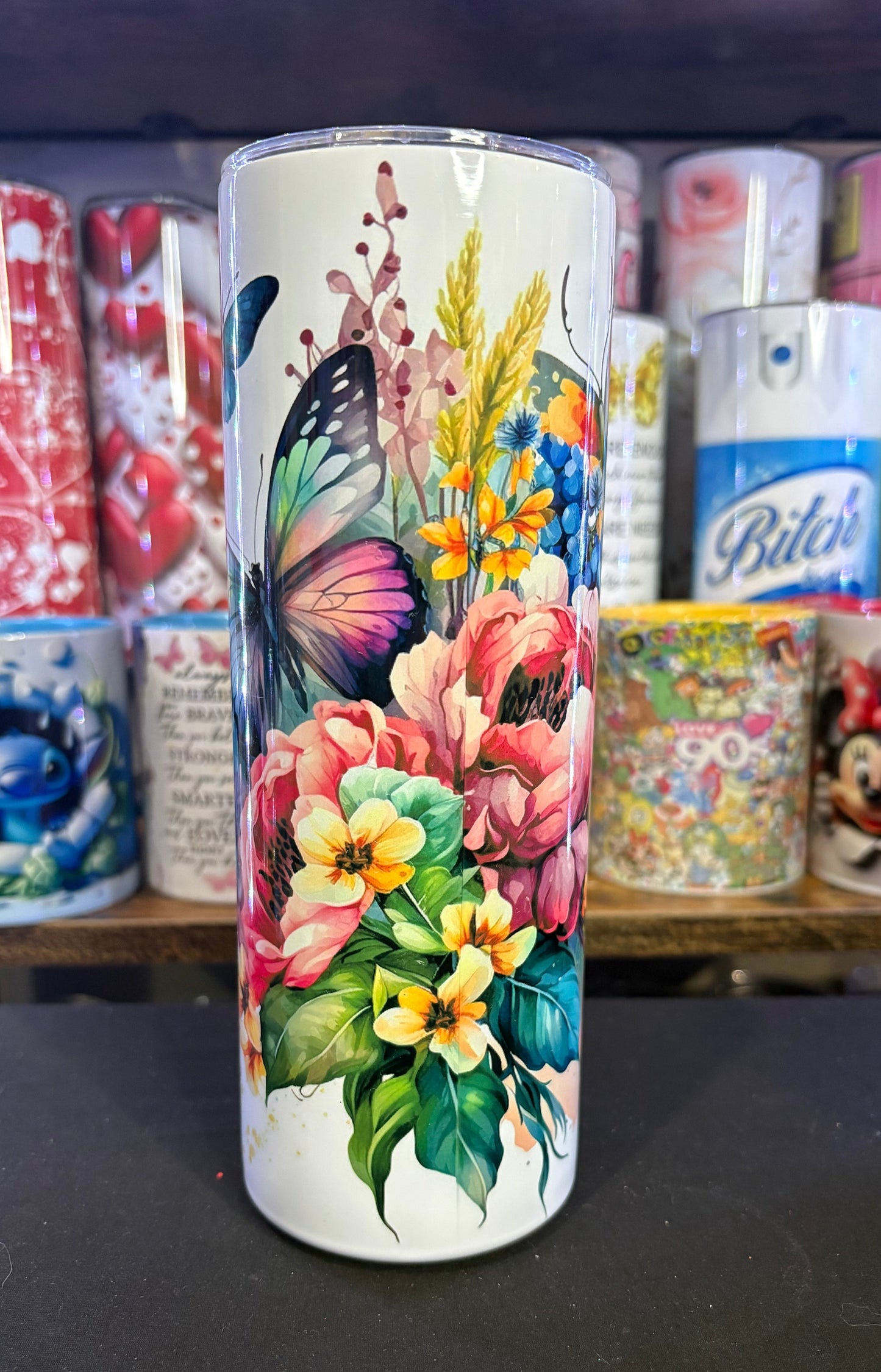Pink Grandma floral 20 oz tumbler