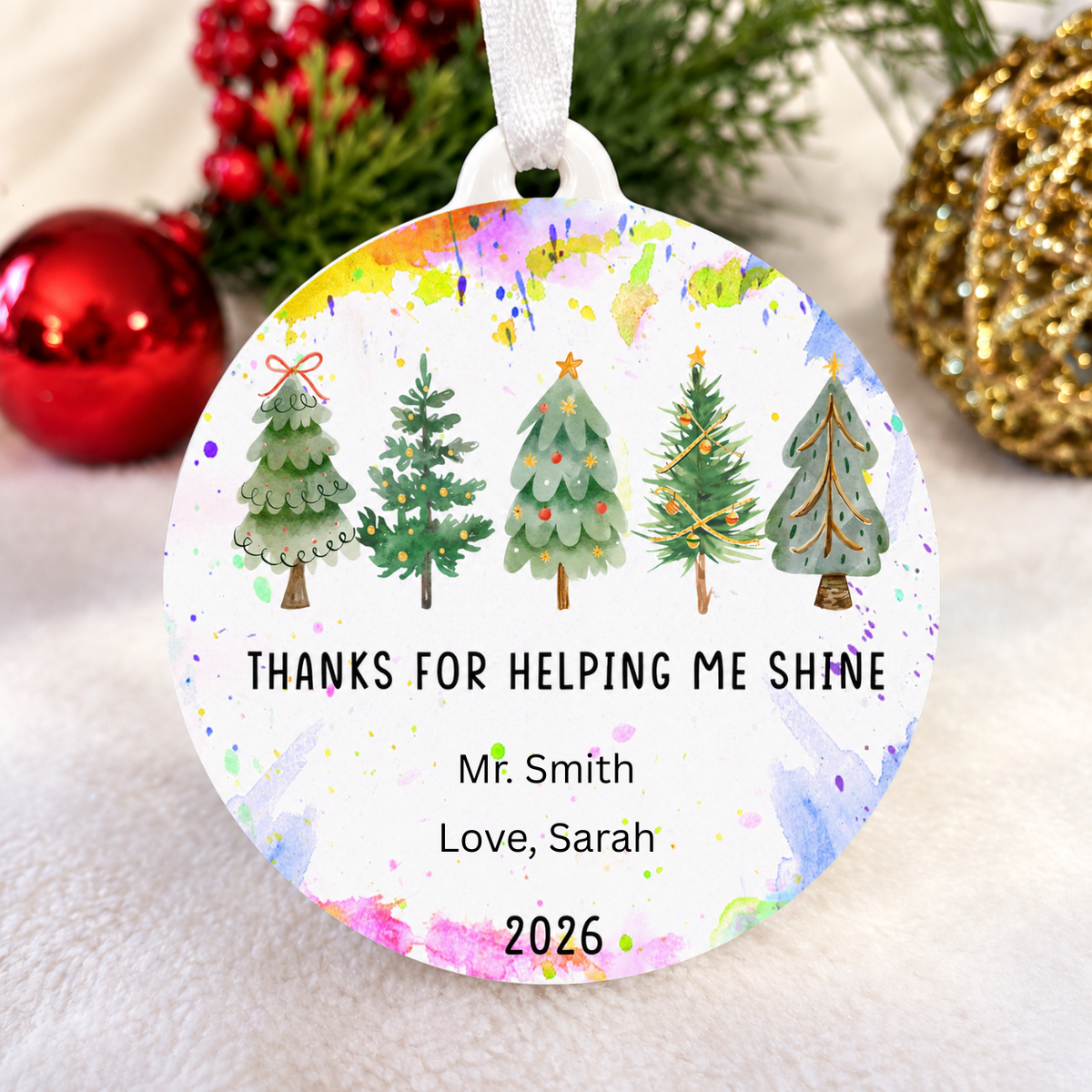 Thanks Teacher Ornament