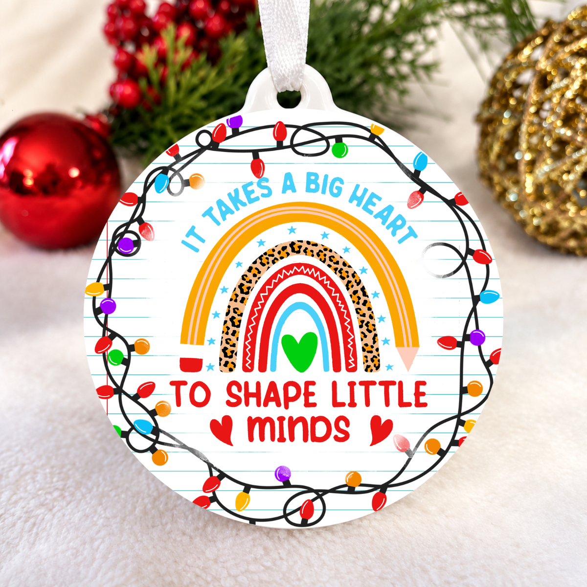 Big Heart Teacher Ornament