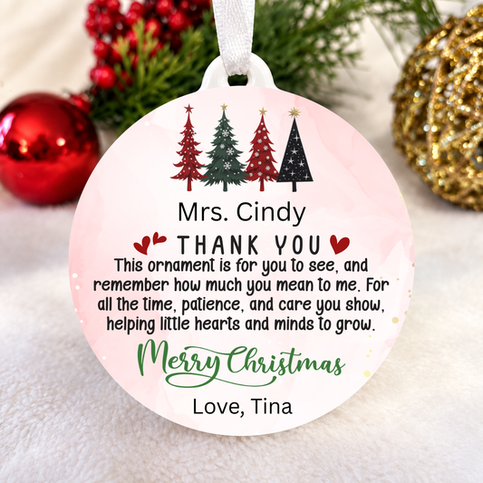 Helping Little Hearts Teacher Ornament