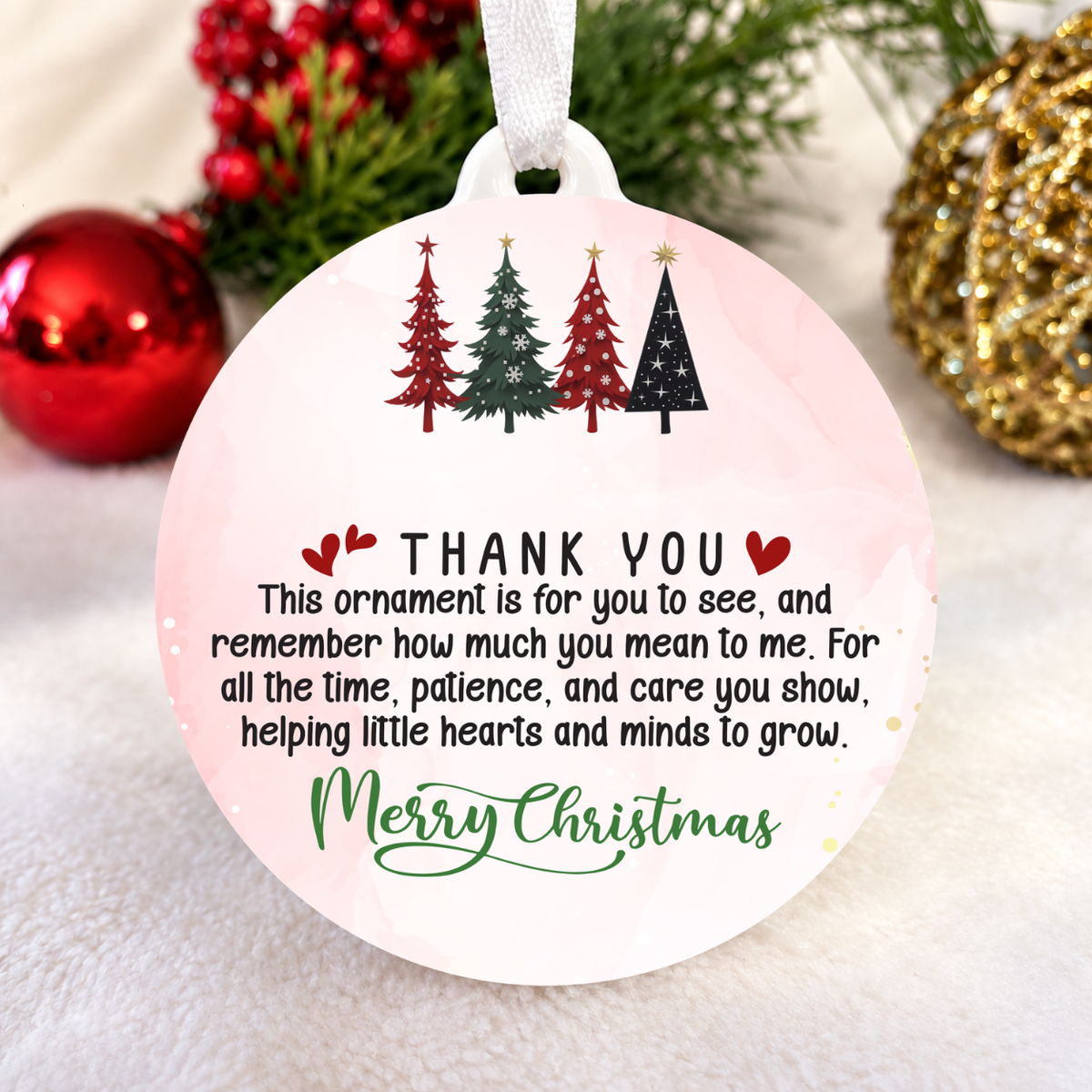 Helping Little Hearts Teacher Ornament