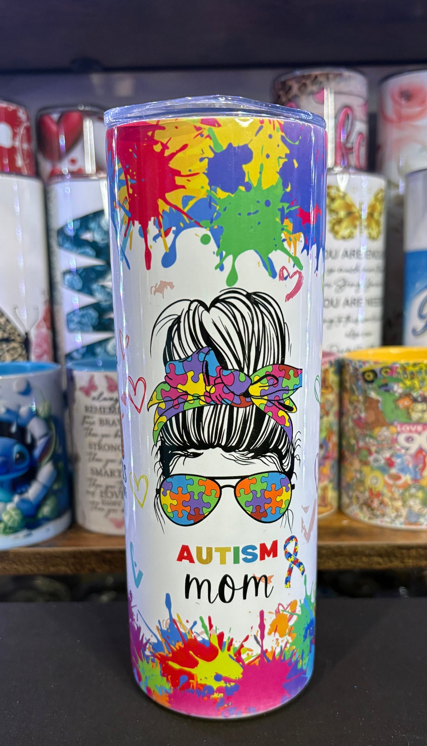 Autism Mama 20 oz tumbler