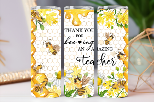 Bee teacher 20 oz tumbler