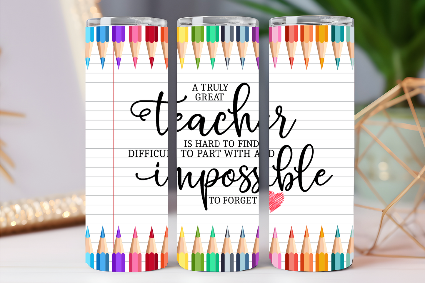 A truly great teacher 20 oz tumbler
