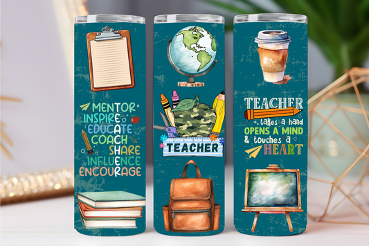 Blue teacher 20 oz tumbler