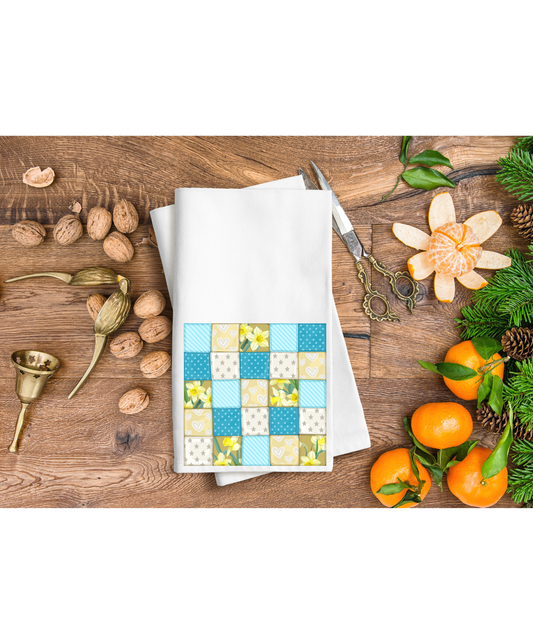 Lemons and checks Hand towels