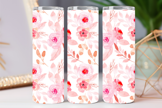 Pink floral 20 oz