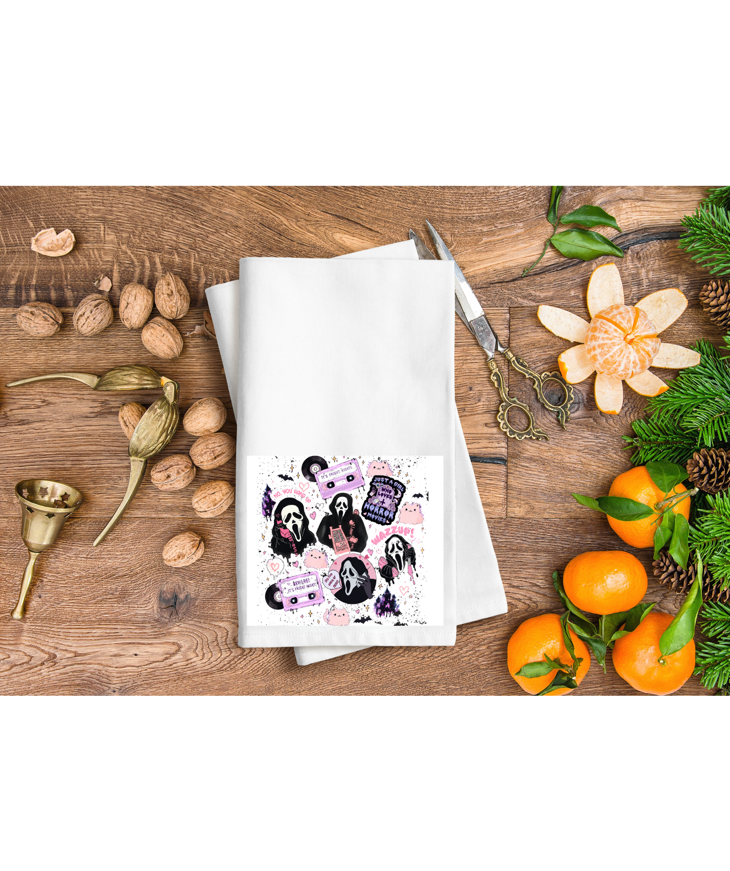 Ghost face hand towel