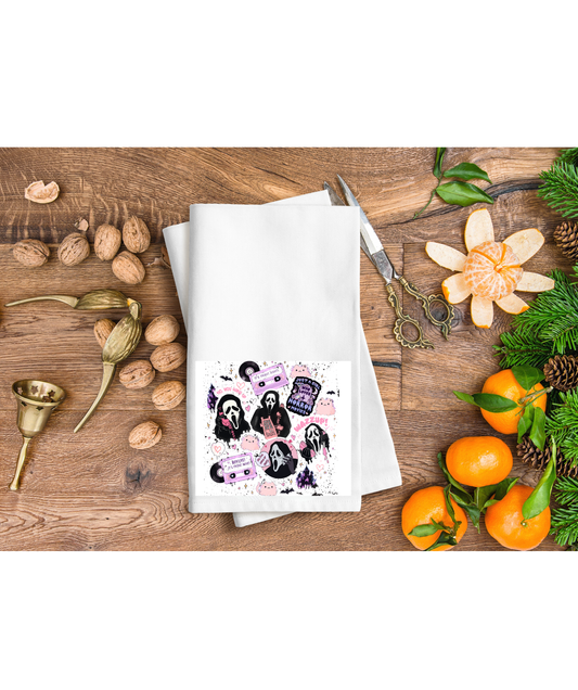 Ghost face hand towel