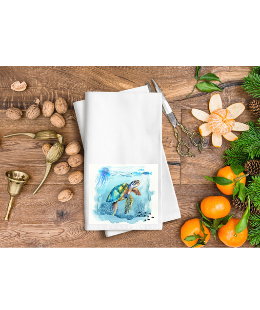 Sea turtle hand towel