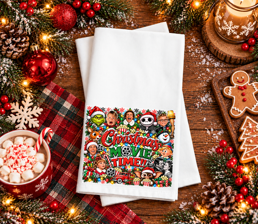 Christmas Movie Time Hand Towel