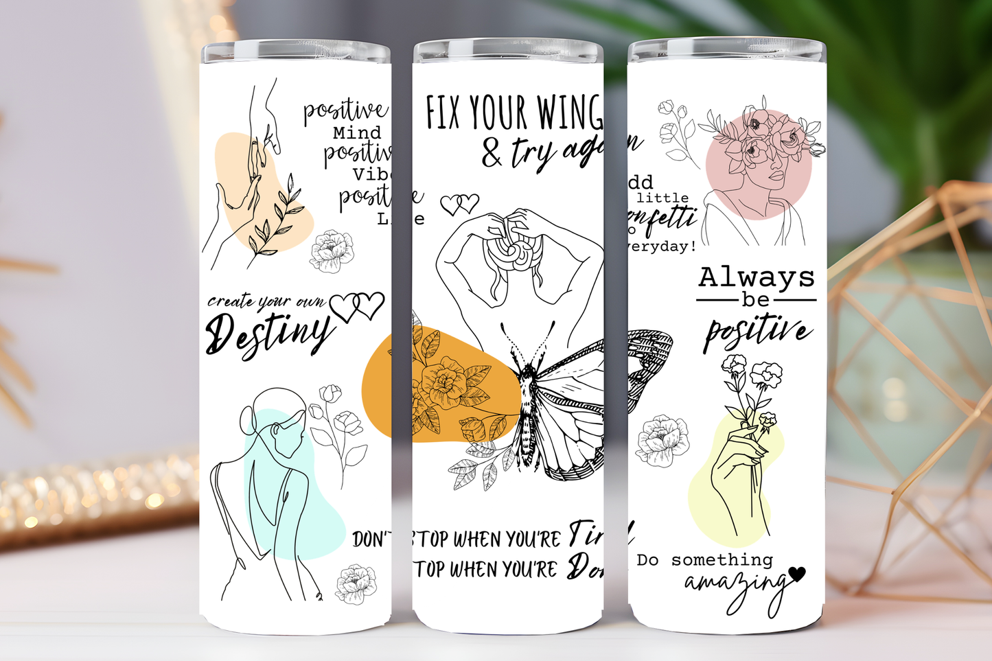 Positive affirmation 20 oz tumbler
