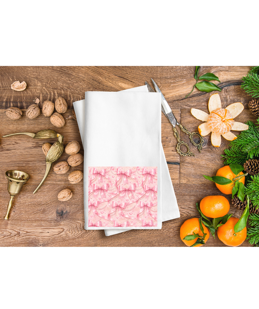 Bows and pearls Hand towel