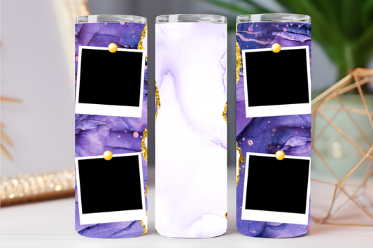 Purple marble 20 oz tumbler