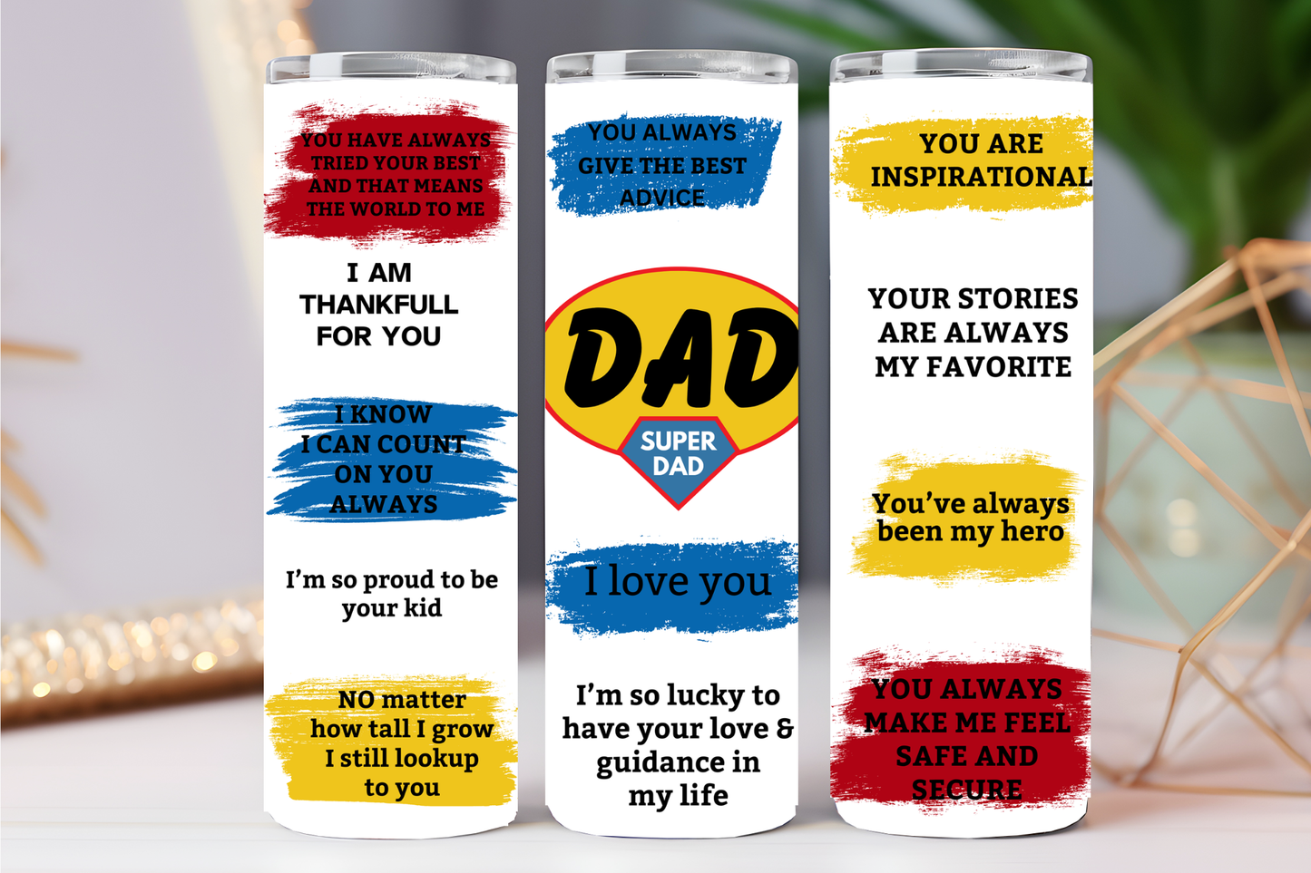 Super hero Dad 20 oz tumbler