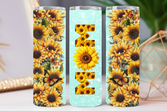 "Sunflower Mom" 20 Oz tumbler
