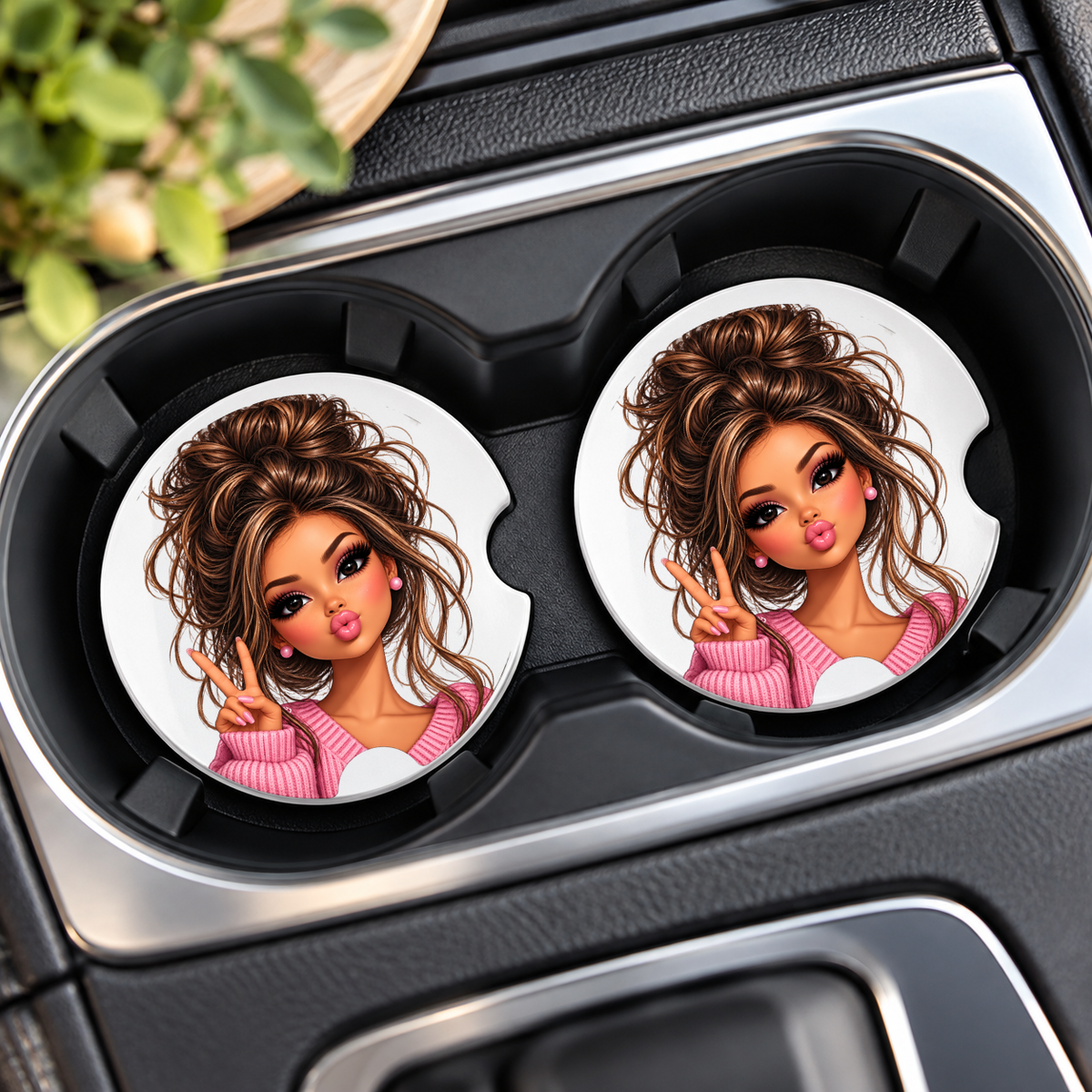 Barbie Sublimated Car Coasters