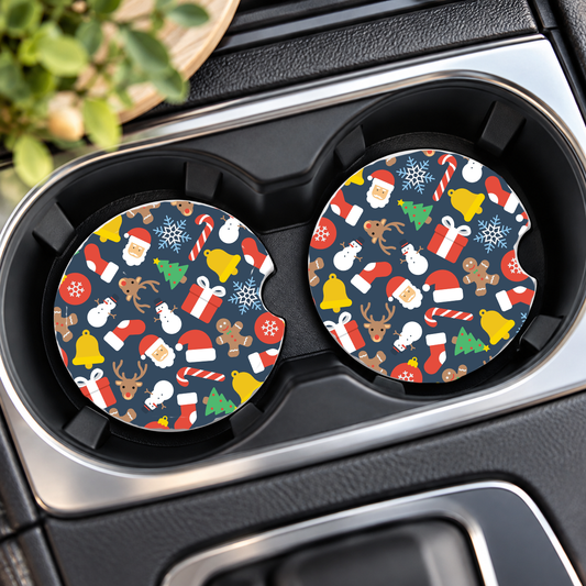 Christmas Sublimated Car Coasters