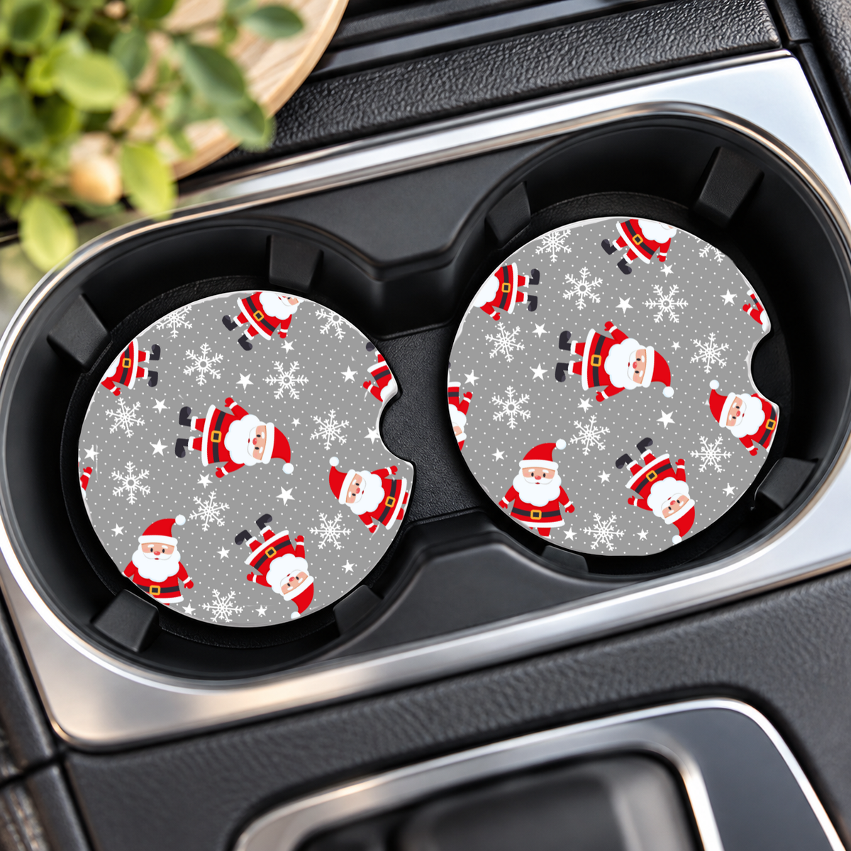 Santa Sublimatred Car Coaster